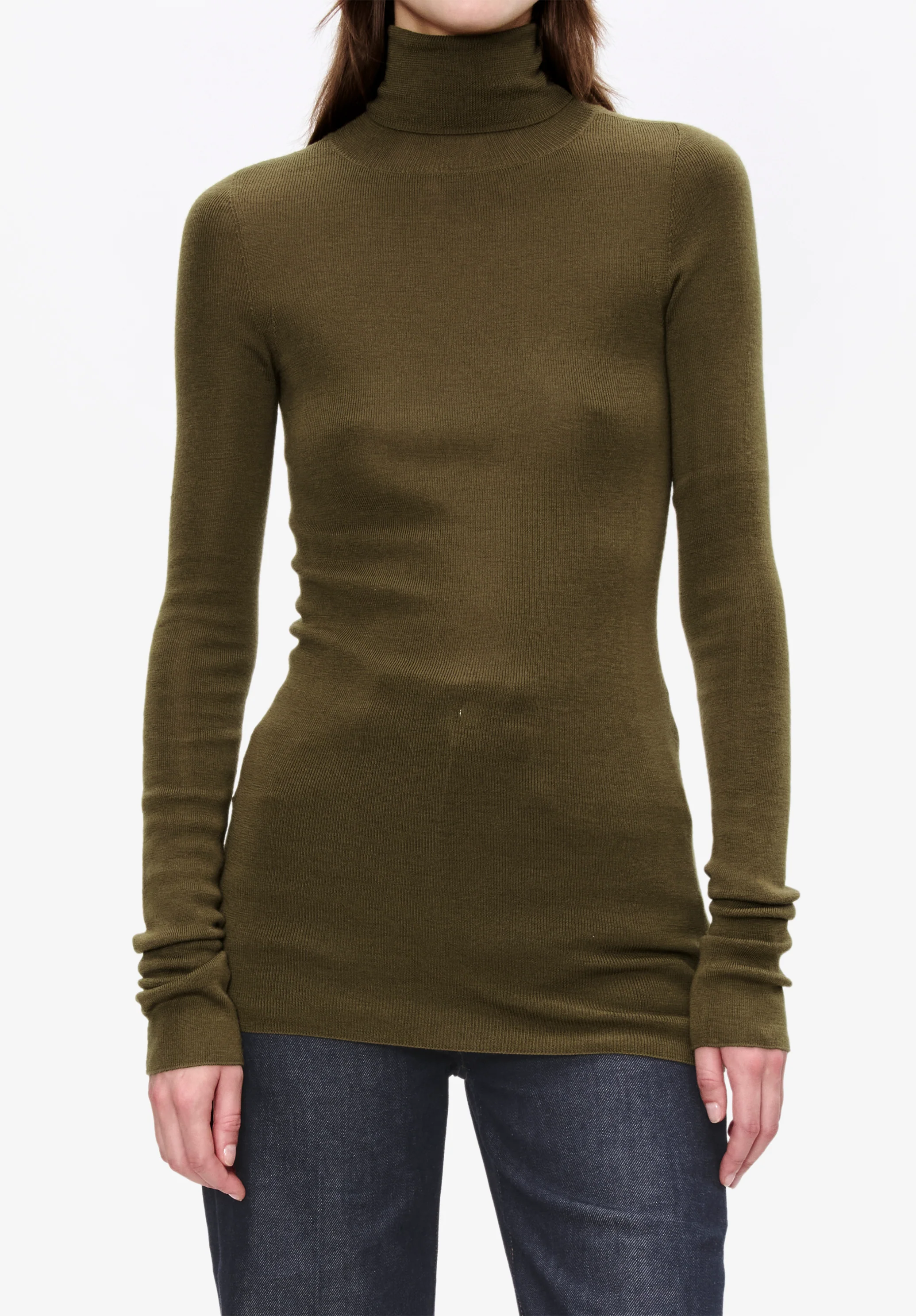 Narrow-rib polo neck sweater - Image 4